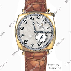 Digital download Art - VACHERON CONSTANTIN Historique Americn 1921 - illustration
