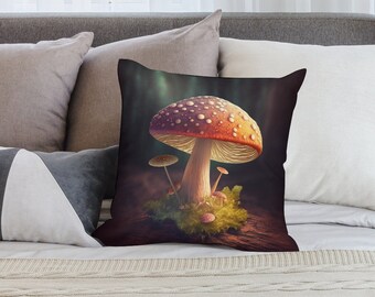 Mushroom Plush Pillow Case (double-sided design)