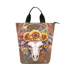 Womans Western Style Nylon Cylinder Lunch Bag