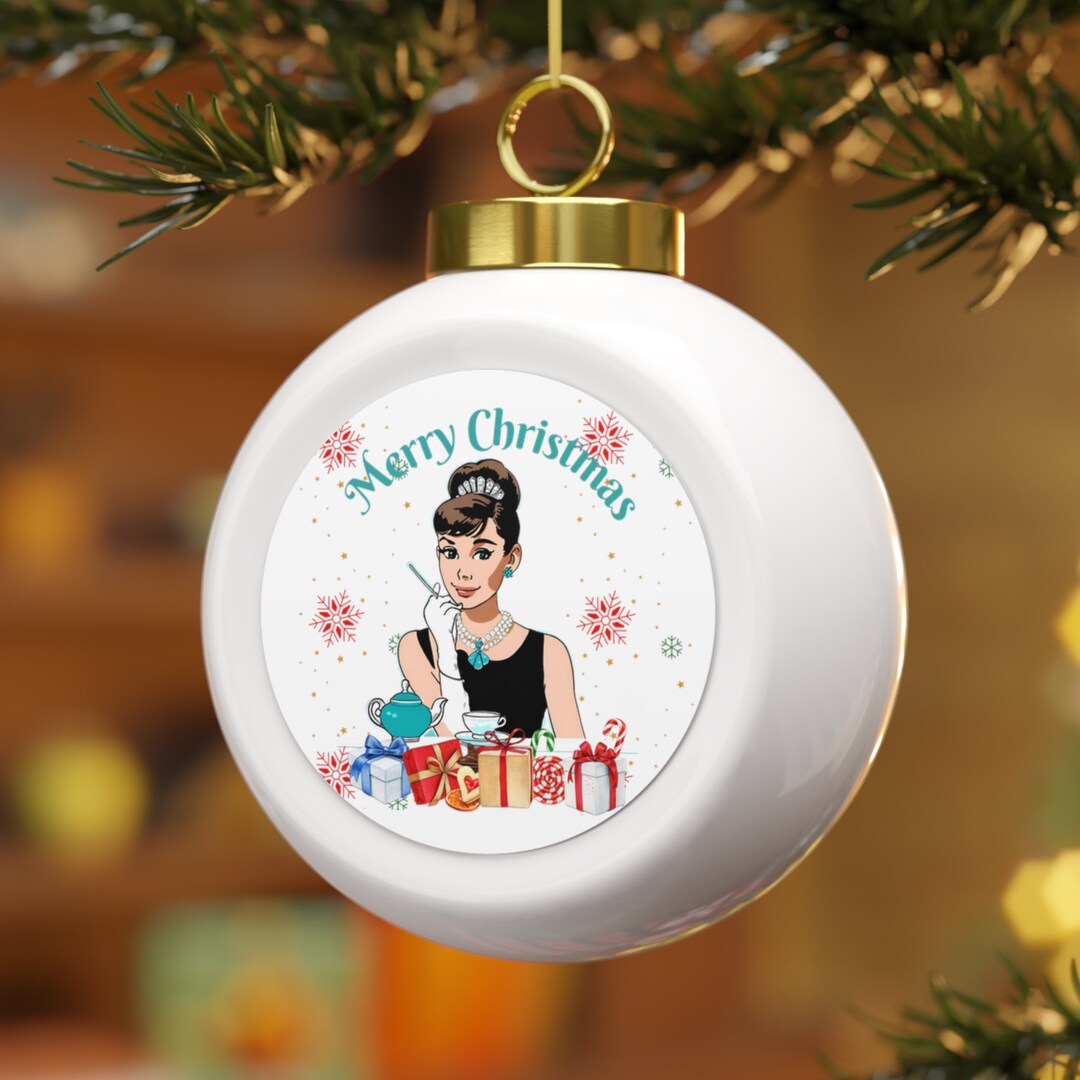 Audrey Hepburn Christmas Ornament 