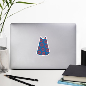 Fishman Donut Dress Blue/Red - Phish - Die-cut Vinyl Sticker