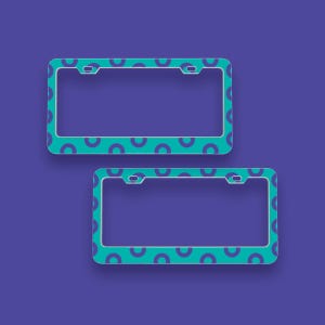 Phish Fishman donuts license plate cover set, durable aluminum frames for Phish fans, easy to install.