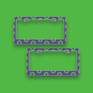 Phish Fishman donuts license plate cover set, durable aluminum frames for Phish fans, easy to install.