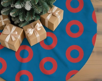 Phish Fishman Donut Christmas Tree Skirt - Jam Band Holiday Decor