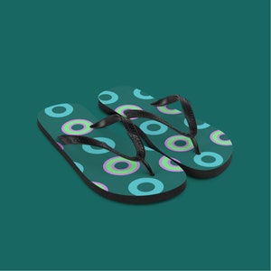 Flip Flops Phish Fishman Donut Pattern - Mondegreen Festival Shoes - Concert Sandals - Unisex