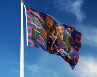 Phish Muppets Flag: Fishman Donuts, Double-Sided Outdoor Decor