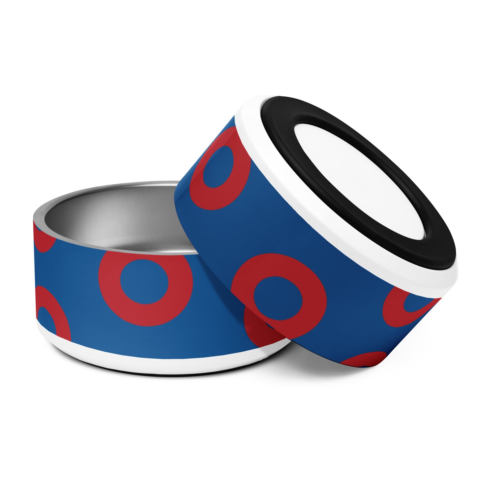 Fishman Donut Blue and Red Phish Pet Bowl Etsy