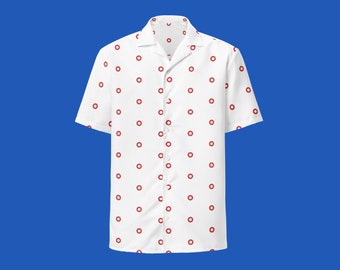 Phish Fishman Donut-shirt met knopen: zonbescherming (UPF 50+)