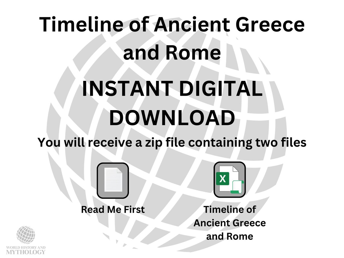 Digital Timeline of Ancient Greece and Rome - Etsy