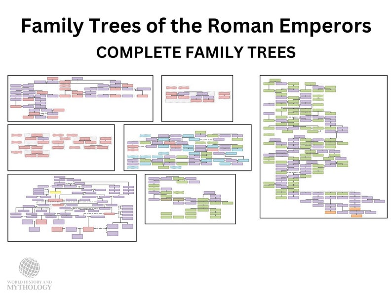 Family Trees of the Roman Emperors Etsy