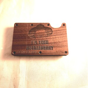 Walnut faced RFID Wallet - I&#39;m Your Huckleberry