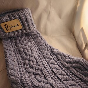 Custom Christmas Stockings - leatherette patches