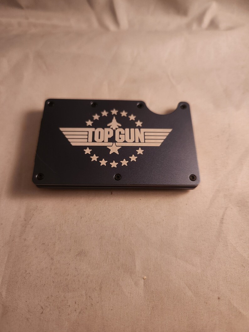 Anodized Aluminum RFID Wallet Top Gun - Etsy