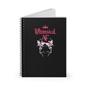 Fairy Skeleton Notebook, Whimsical Journal for Writing, Ruled Line Spiral Diary, Gothic Planner, Cute Skeleton Notepad, Spooky Stationery