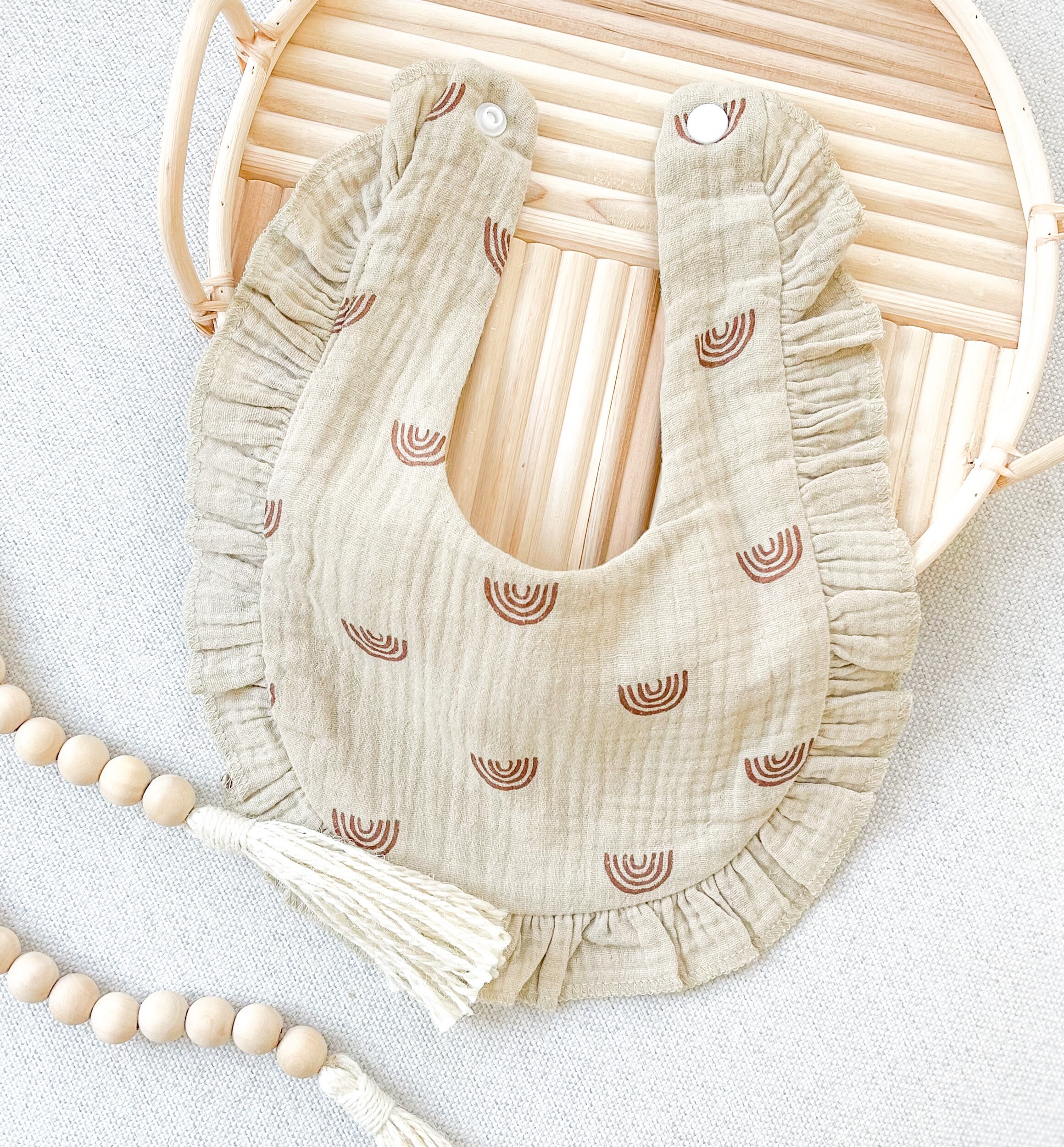 Bibs, Boho Baby Girl Bibs, Baby Girl Muslin Bibs, Baby Girl Cotton Bibs