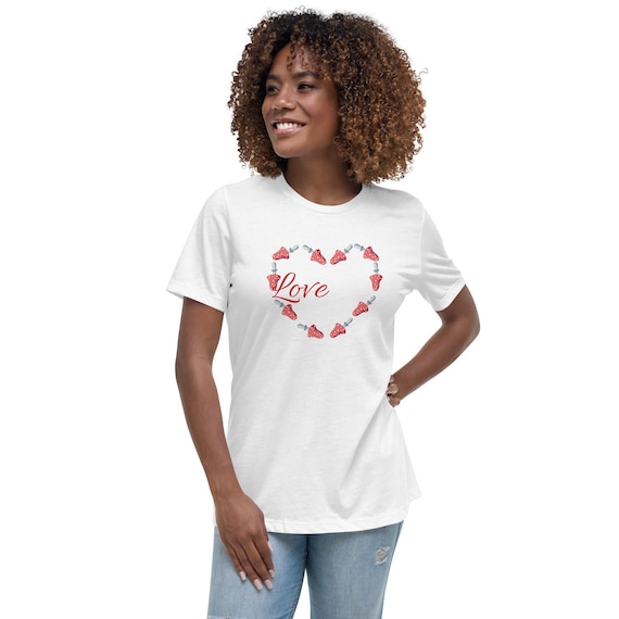 Mushroom Heart Valentines T-Shirt, Valentines Gifts For Her