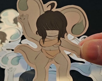 Furry Nae Nae Slug Girl Paper Sticker