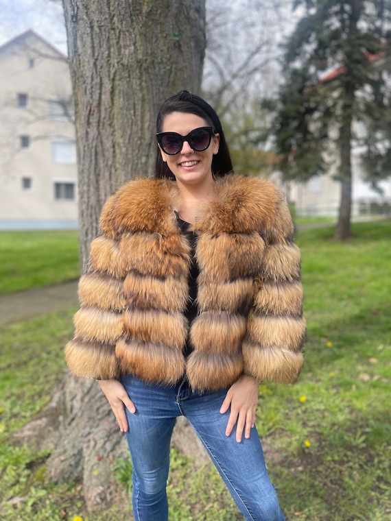 RACCOON FUR Cropped-Style Coat - image 2