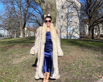 American Legend ブルーアイリスミンクコート FUR Coat 素晴らしいブルーアイリスミンクテール＆フォックスファーコート