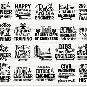 20 Engineer SVG Bundle, Engineer Quotes SVG, Engineer Svg, Engineer Life, Cut Files For Cricut, Silhouette
