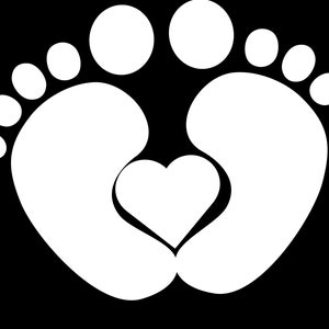 Baby Feet | Heart in the middle | SVG, JPG and PNG | High Resolution | Digital Downloads
