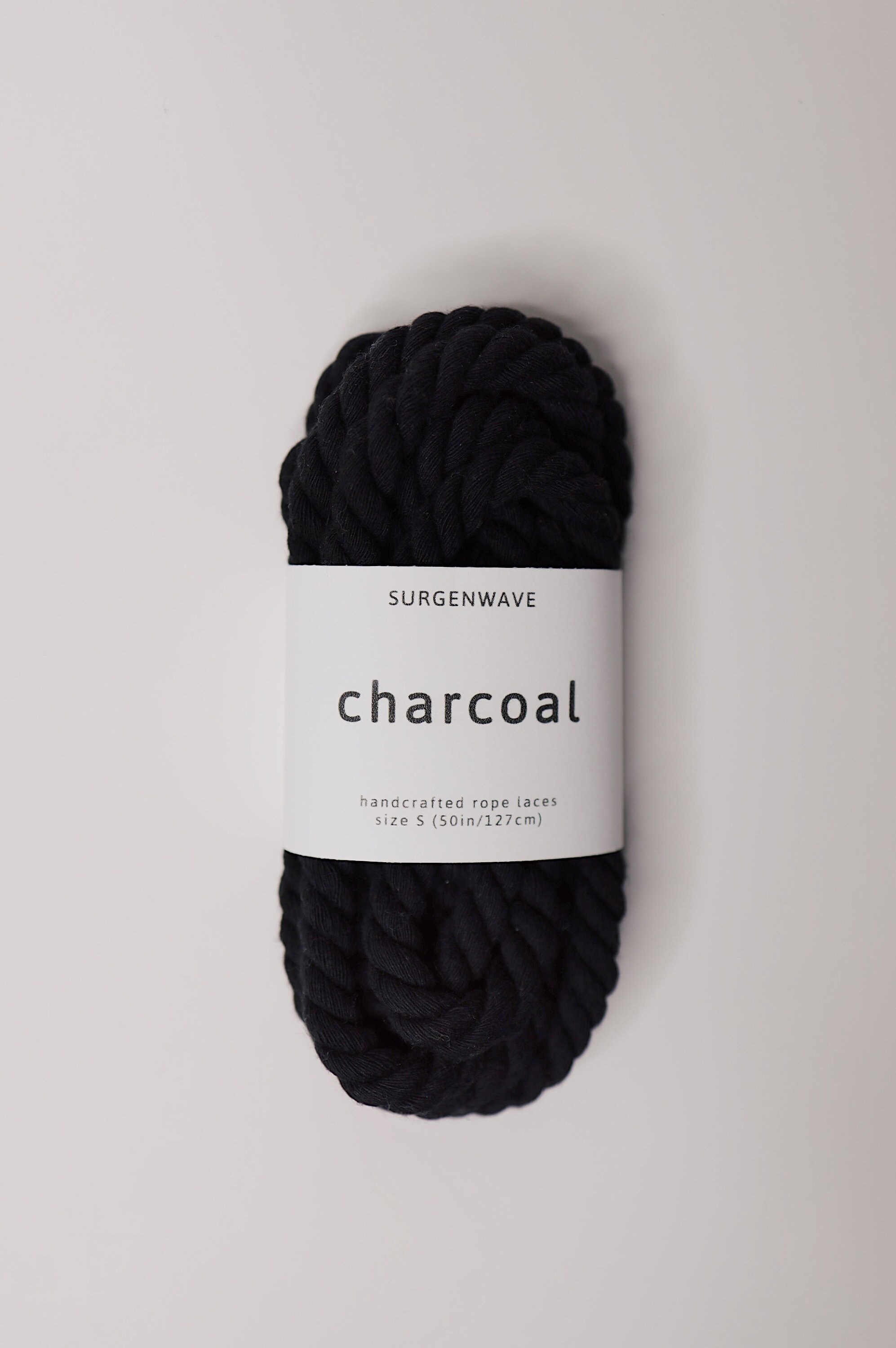 Thick Rope Shoelaces Charcoal Black Color Twisted Shoelaces Etsy