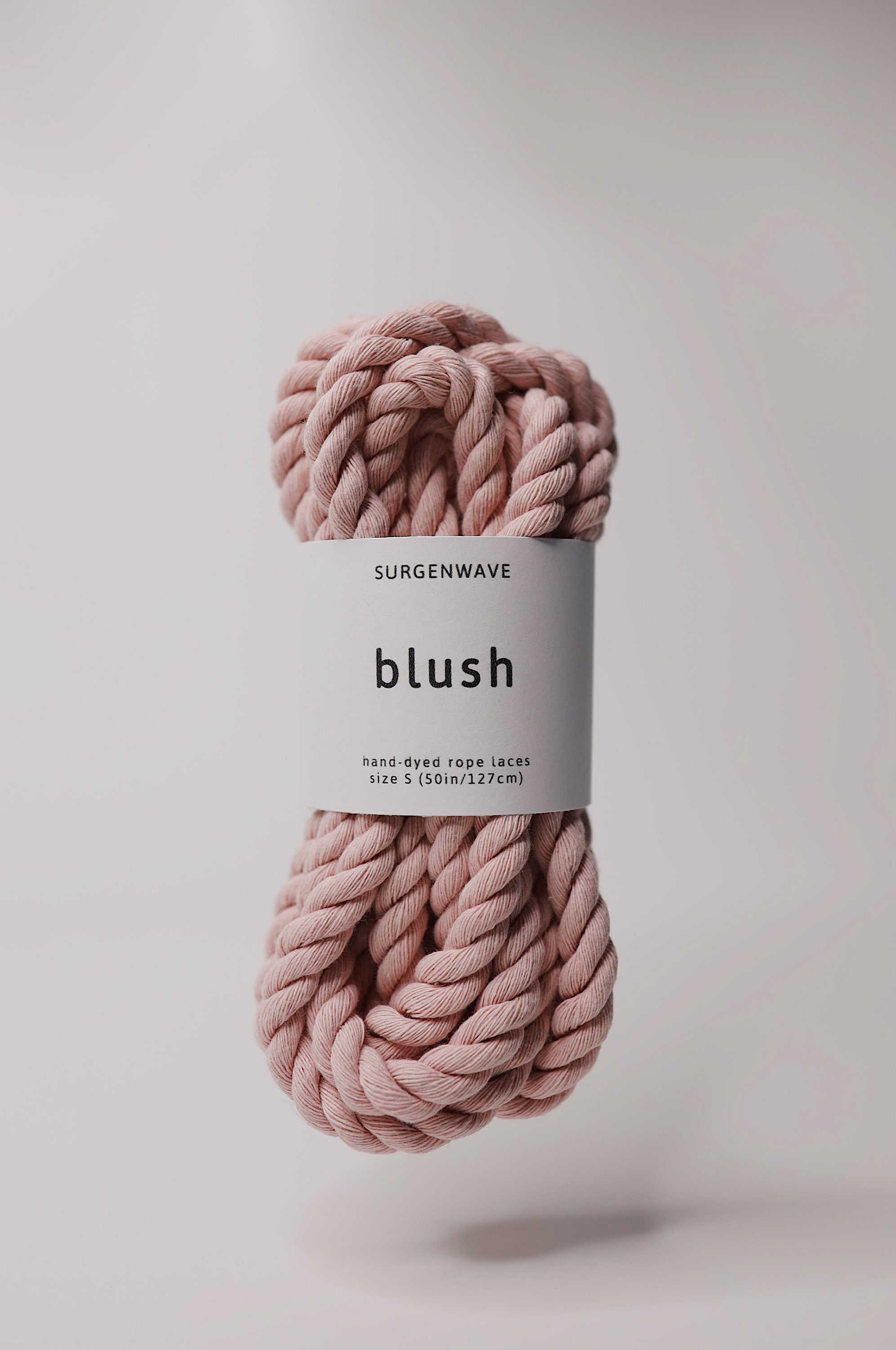 Thick Rope Shoelaces Blush Pink Color Twisted Shoelaces 8 12mm