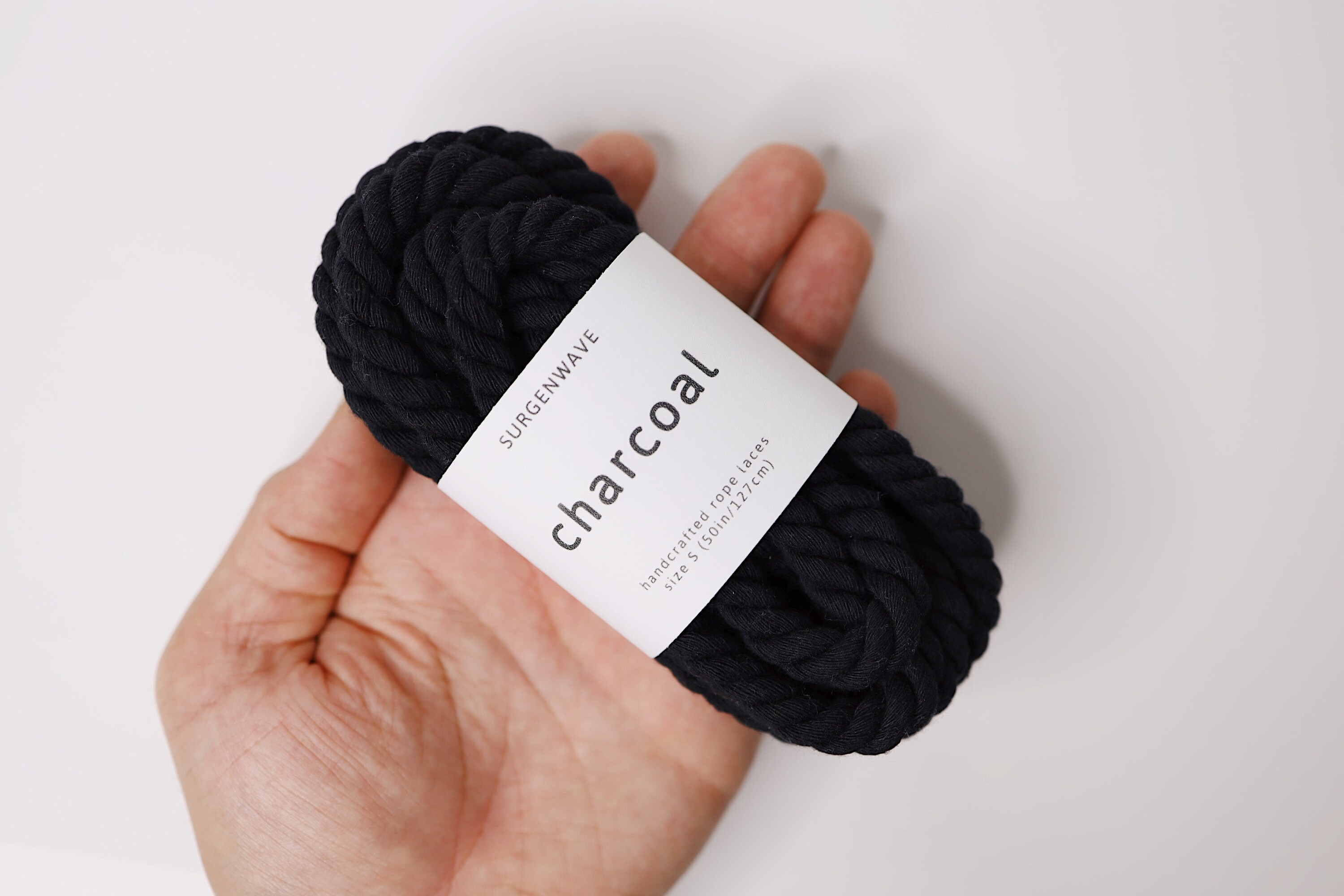 Thick Rope Shoelaces Charcoal Black Color Twisted Shoelaces Etsy