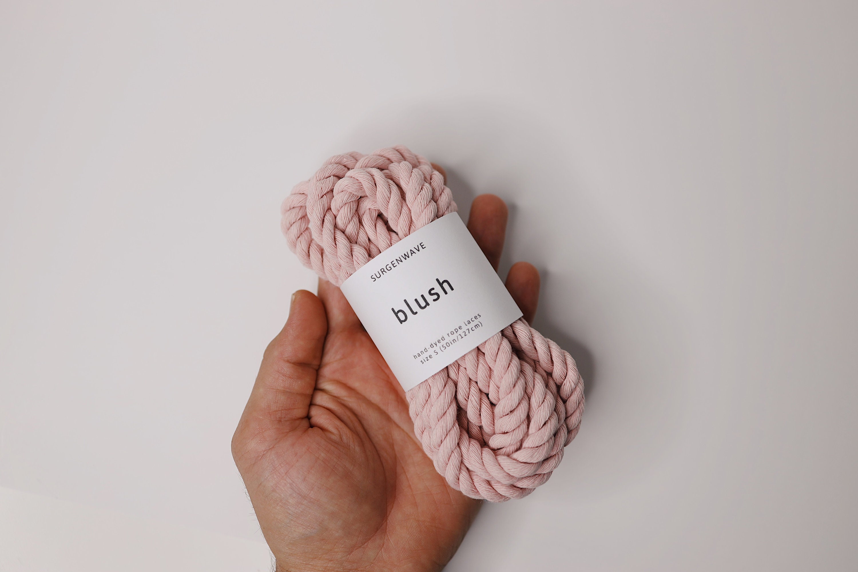 Thick Rope Shoelaces Blush Pink Color Twisted Shoelaces 8 Etsy