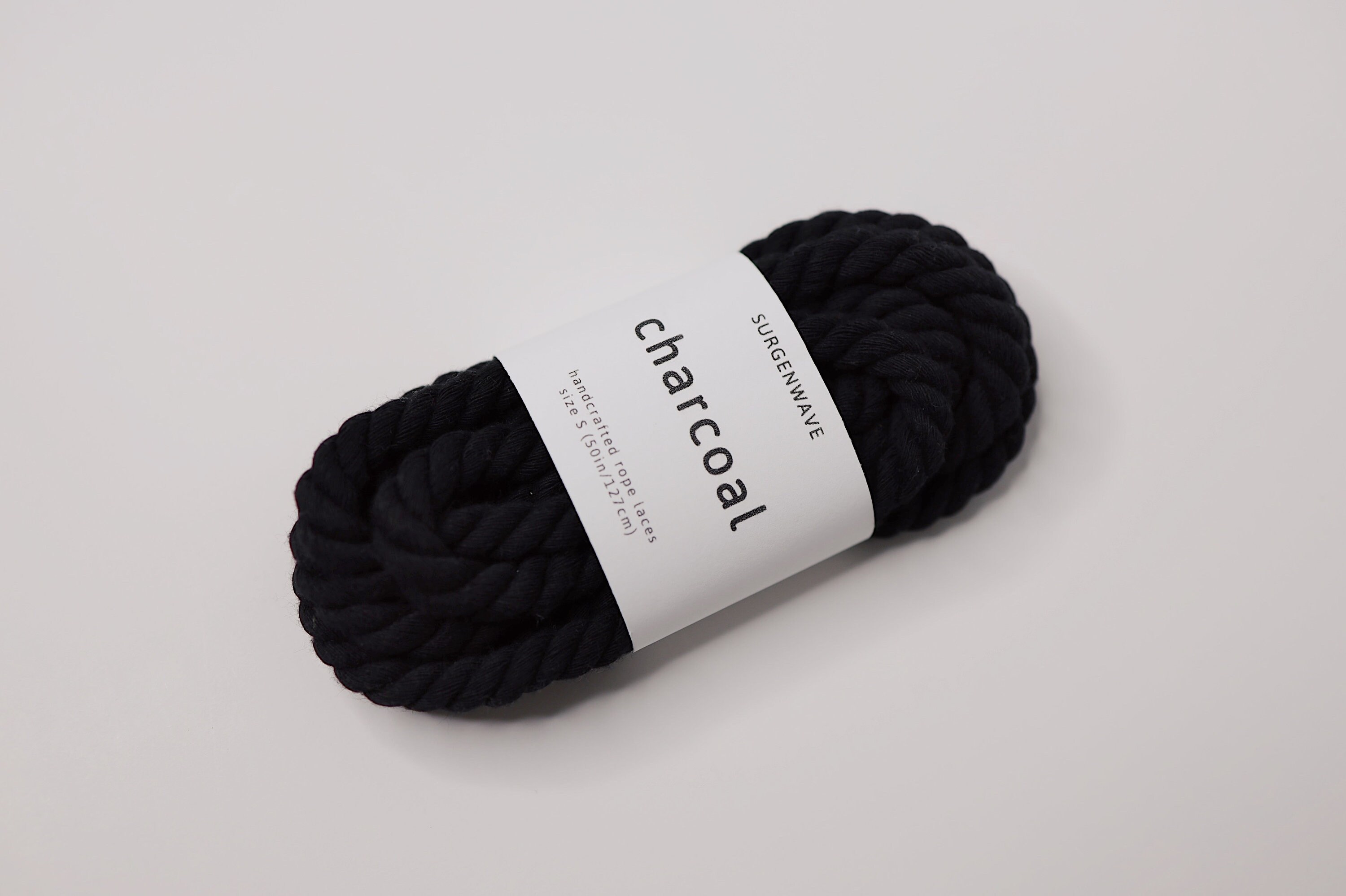 Thick Rope Shoelaces Charcoal Black Color Twisted Shoelaces Etsy