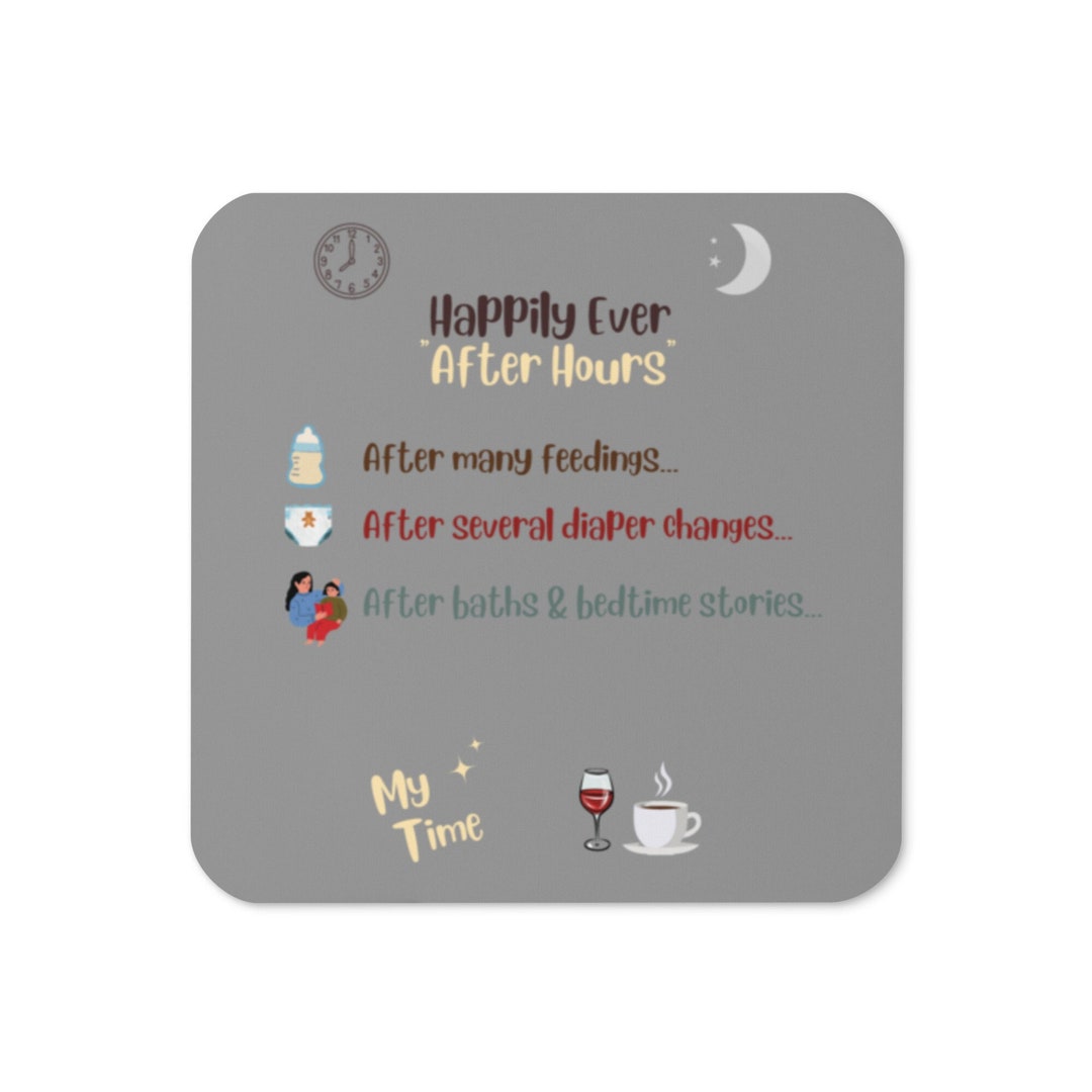After Hours My Time Mom Coaster, Cute Mom Drink Coasters, Coffee Mug