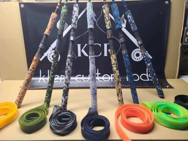 custom salmon fishing rods Steelhead/Salmon Float Rod Baitcaster / 11'6 6-12lb with durable nonskid rubber gimbals on all models Okuma Coldwater Custom Trolling Rod