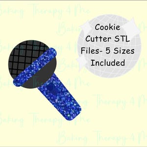 Rock Star Microphone Cookie Cutter STL File and PDF Image, Digital Download, T_Swift Cookie Cutter, Instant Download, Microphone, 5 sizes