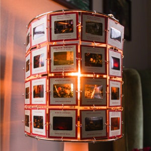 Handmade Kodachrome 35mm Film Photography Slide Lampshade | Vintage Lampshade | Made-to-Order & Custom