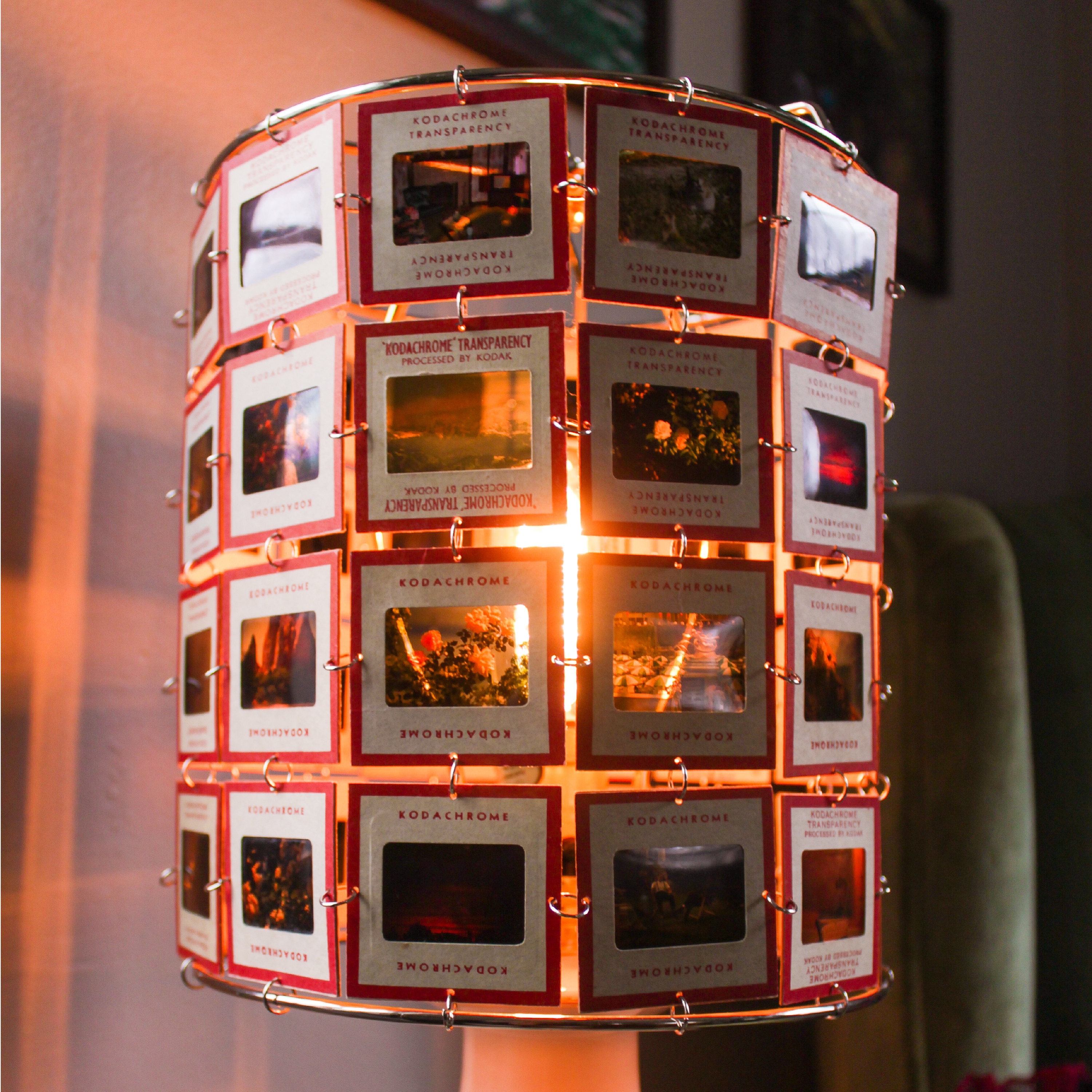 Handmade Kodachrome 35mm Film Photography Slide Lampshade