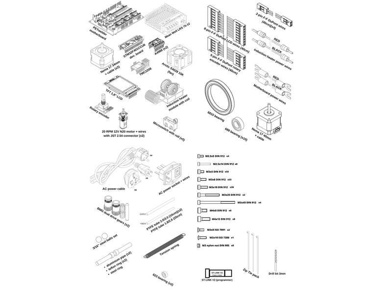 Essential parts kit for PETwelder & Mr.Winder inteligent filament splicer and winder PET, PETG, PLA image 4