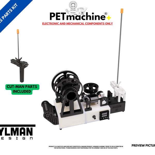 Essential parts kit for PETmachine+ - Create your own 3D printing filament from plastic bottles at home!