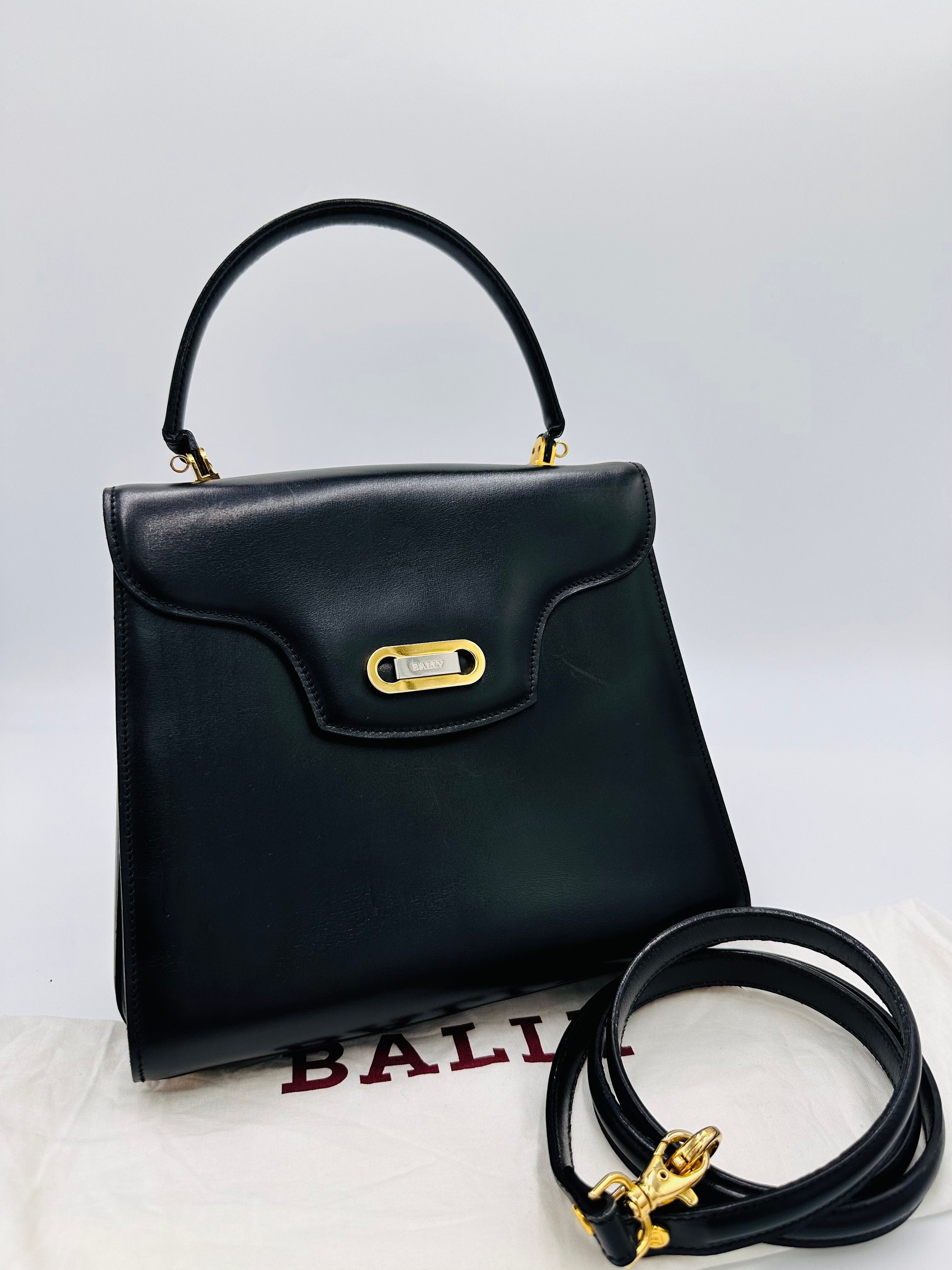 Bally Top Handle 2 Way Shoulder Bag - Etsy Bally Top Handle 2 Way Shoulder Bag - Etsy