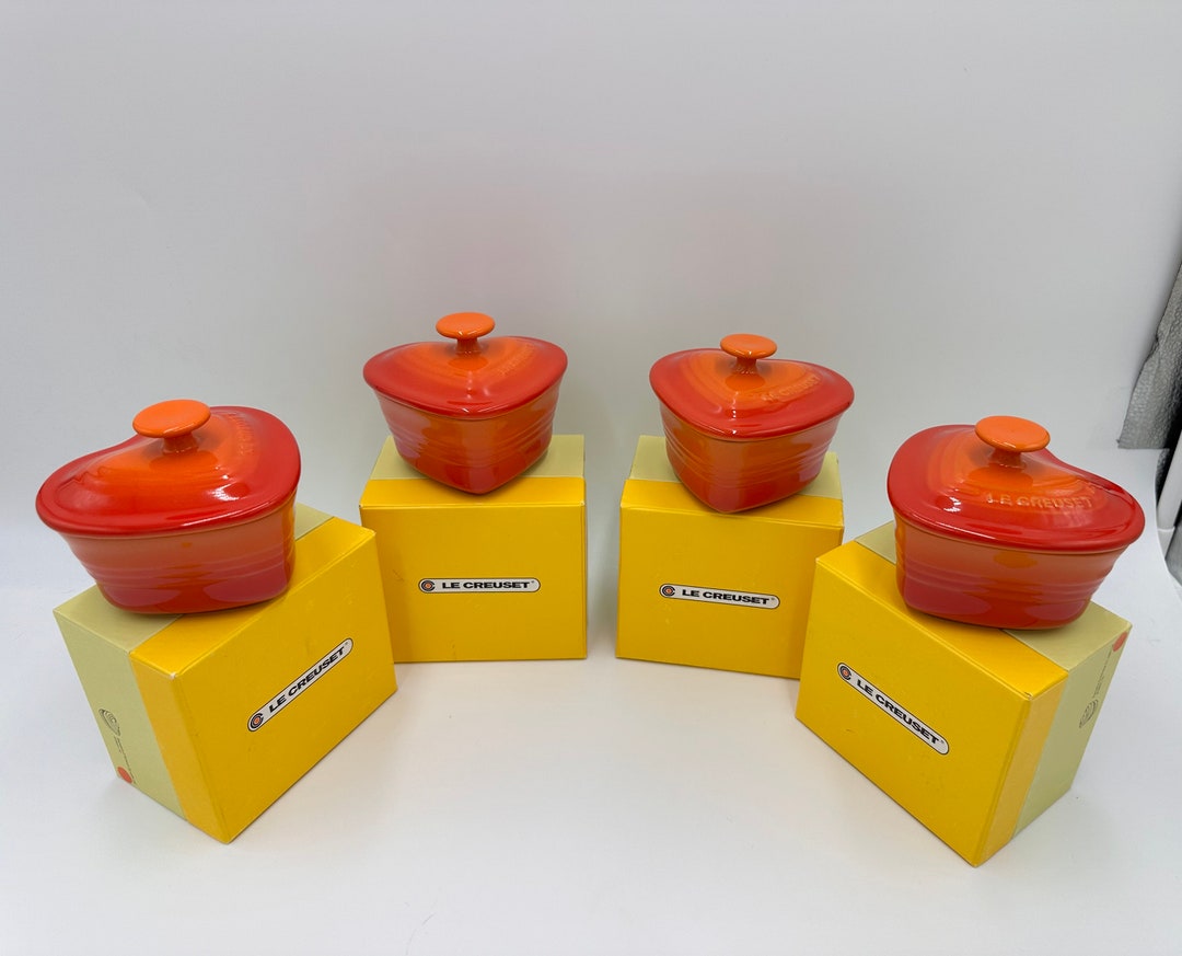 LE CREUSET Heart Ramekin With Lid Single Serving Casserole Etsy