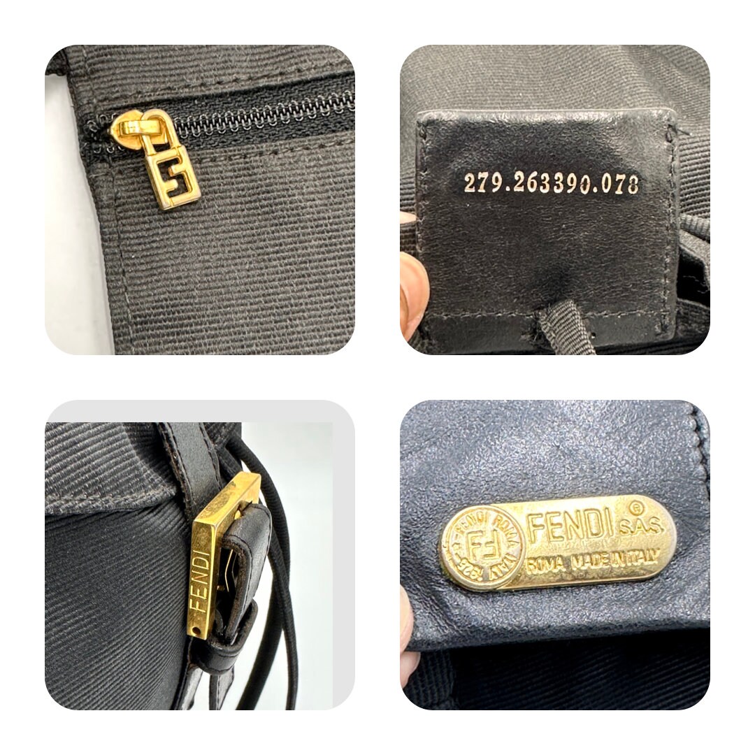 Fendi Vintage Logo Drawstring Backpack Nylon Medium - Etsy display picture 1