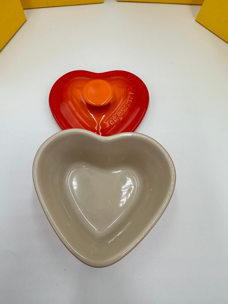 LE CREUSET Heart Ramekin With Lid Single Serving Casserole Etsy