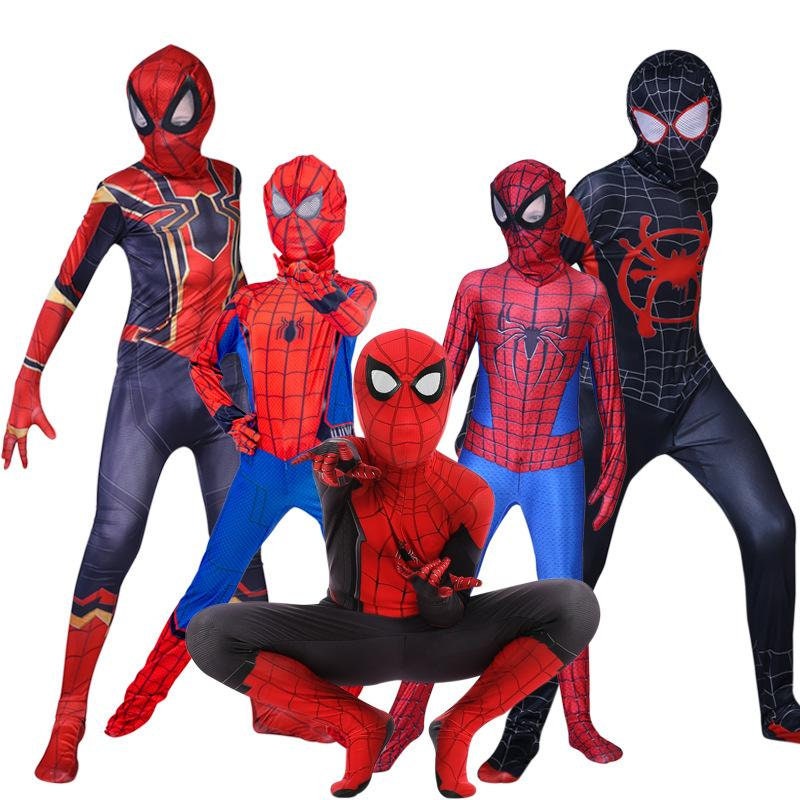 Buy Kids Superhero Spiderman Costume Homecoming Halloween Carnival Spider-Man  Suit Cosplay Masquerade Outfit,Spandex/Lycra,G-(130~140) cm Online at  desertcartINDIA