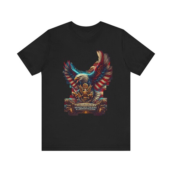 Patriotic Military T-shirt, Honor Veterans, USA Apparel, Fallen Heroes T-Shirt, Gift for Military Families