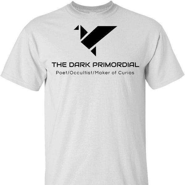 Customizable Brand Logo Shirt, The Dark Primordial Short Sleeve Graphic Logo Tee, Custom Branded Apparel, Dark Aesthetic & Alt Fashion