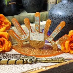 Praktischer magischer Ringhalter, Epoxidharz-Ring-Organizer für weltliche Hexen- & Alt-Room-Decor-Enthusiasten, Schmuckaufbewahrung, metaphysische Geschenke