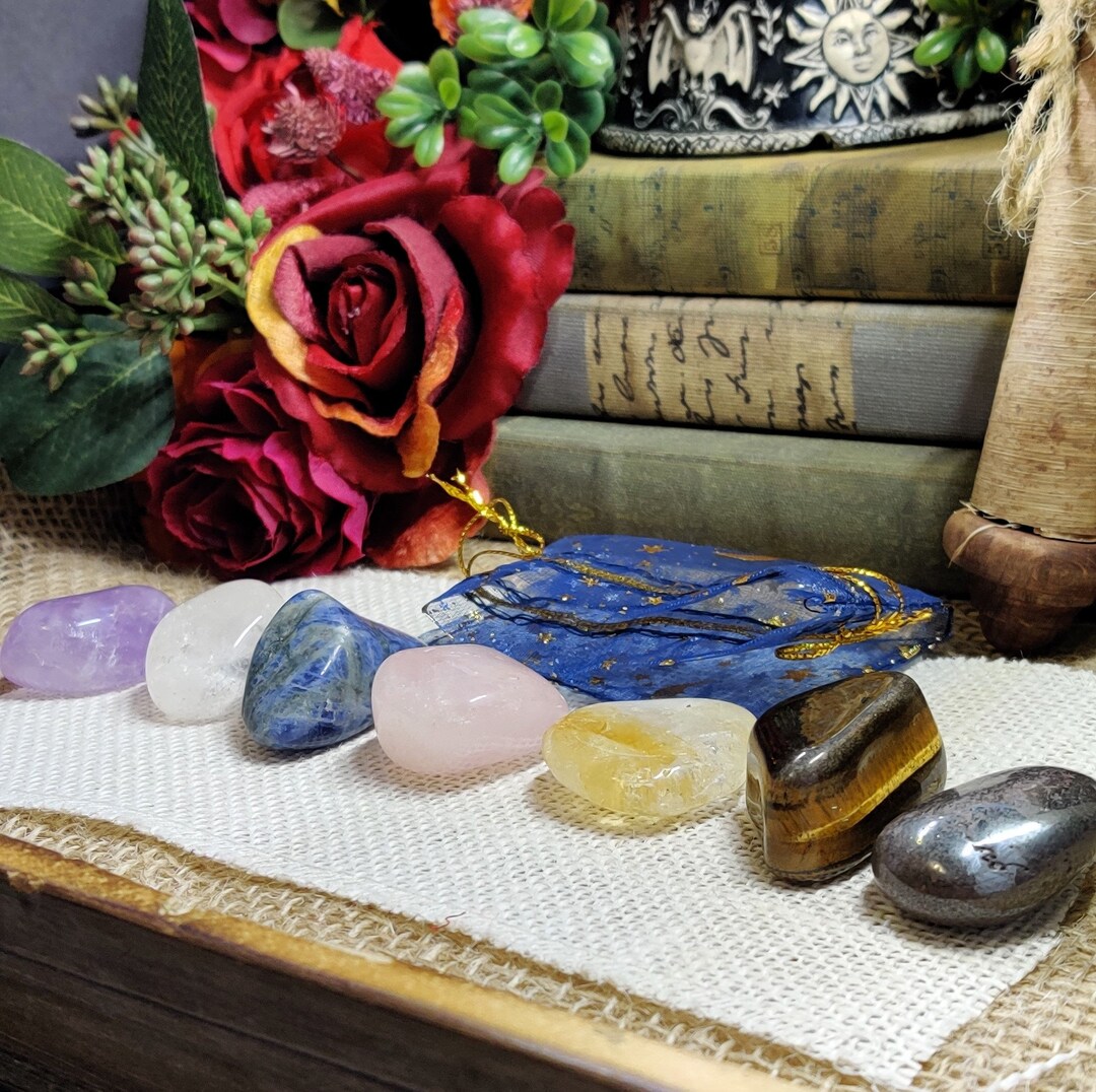 Chakra Healing Crystal Bundle, Reiki Crystals for Energy Cleansing ...
