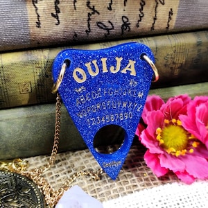 Mystical Planchette Necklace | Gothic Ouija Board Charm, Occult Witch Jewelry, Spooky Halloween Gift