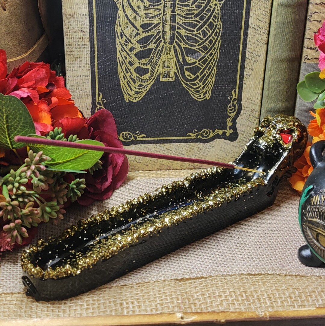 Skeleton Incense Holder Resin Incense Holder Gothic Bedroom Decor Altar