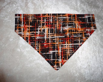 Orange Black Plaid Bandana