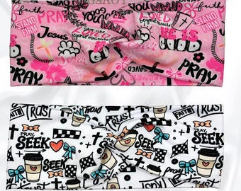 Christian headbands, WWJD, Faith, God, Hair Accessories, Twist Headband